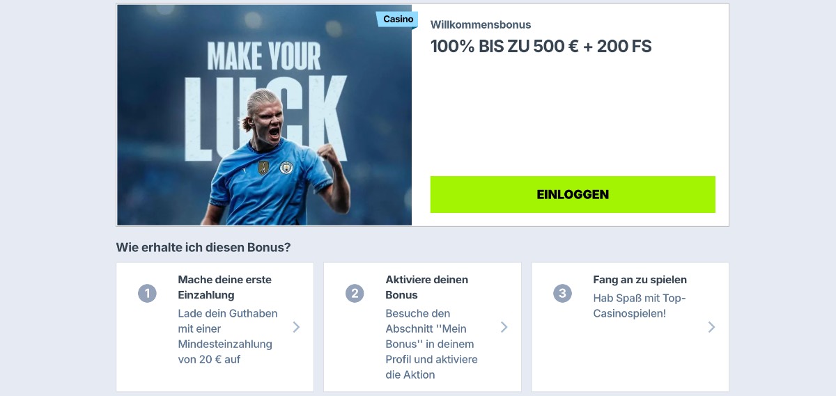 Zoccer Casino Willkommensbonus und Bedingungen